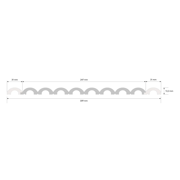 Dekoratyvinė juosta / Lamelė WP001LT Duna (2.00 m)