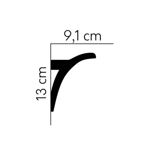 Dekoratyvinis profilis užuolaidoms QL011(2.00 m)