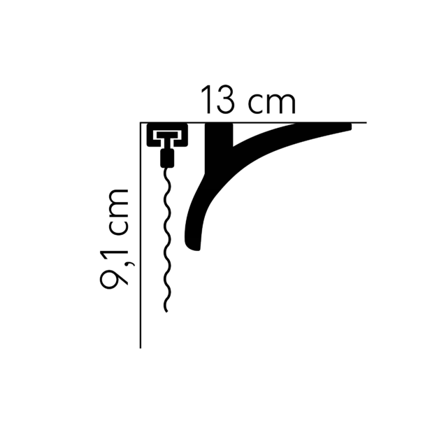 Dekoratyvinis profilis užuolaidoms QL011(2.00 m)