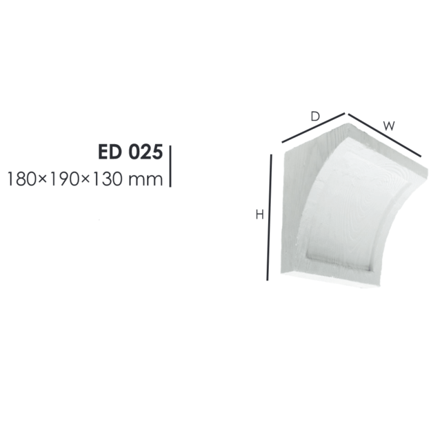 Console Modern ED025 classic white 19х13