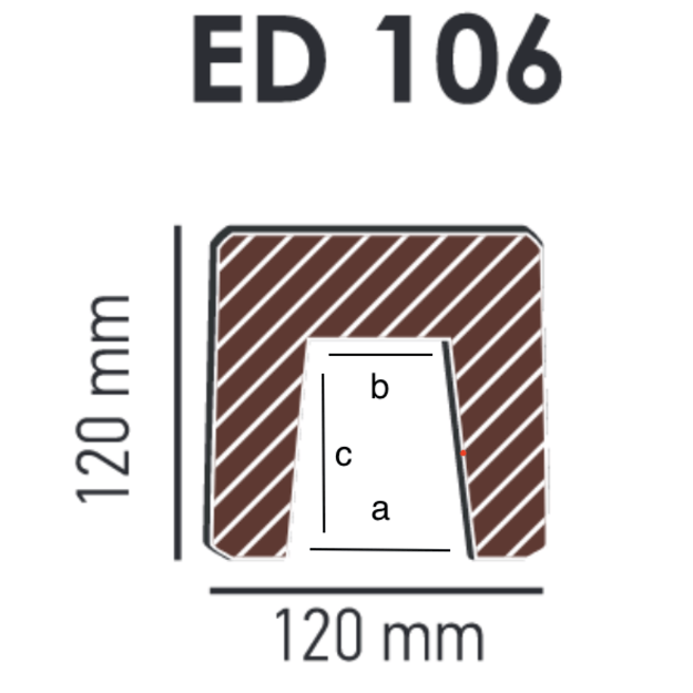 Beam Modern ED106 (4 m) classic white 12х12