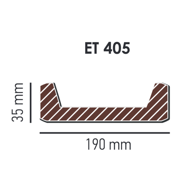 Panel Modern ET405 (3 m) classic white 19х3,5