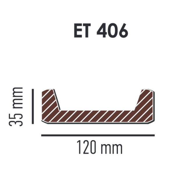 Panel Modern ET406 (2 m) classic dark 12х3,5