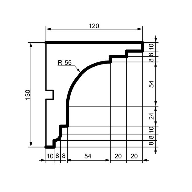 Karnizas Cornice KC111 (2.00 m)