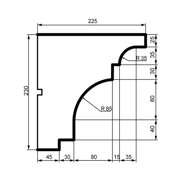 Karnizas Cornice KC127 (2.00 m)