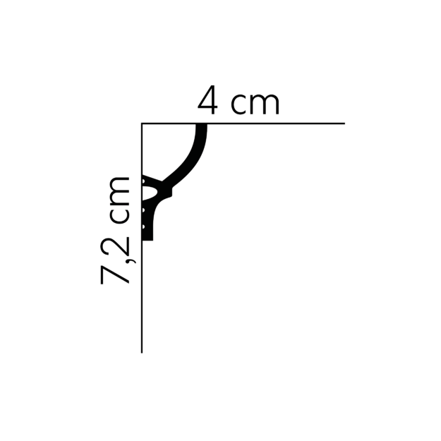 Lubinis dekoras Cornice MD070 (2.00 m)