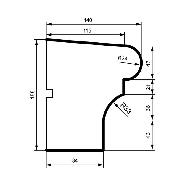 Palangė DC107 (2.00 m)