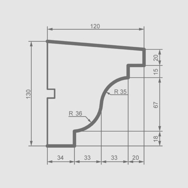 Window sill DC111 (2.00 m)