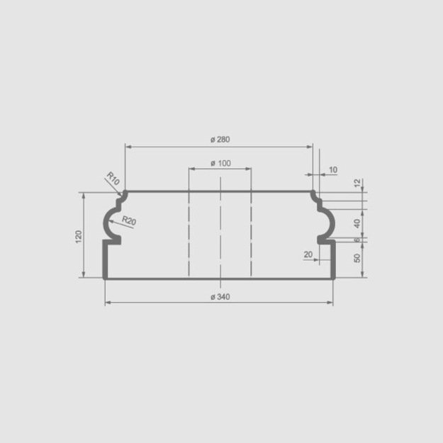 Bazė LC101-3 base Half