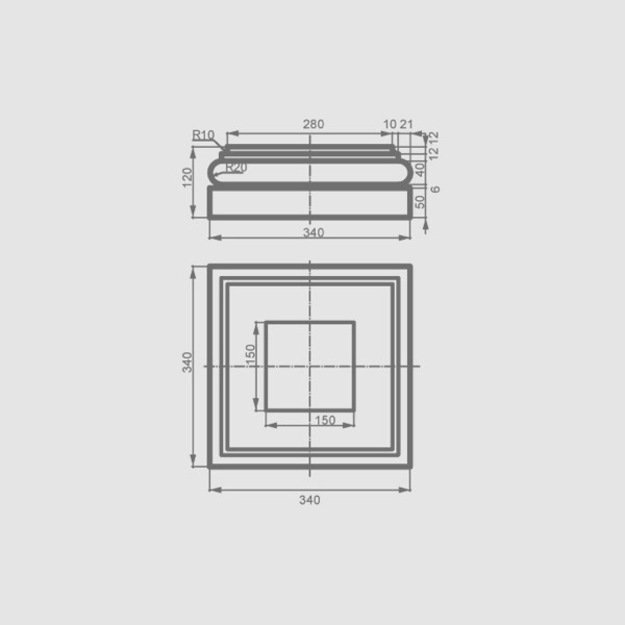 Bazė LC113-3 base Half