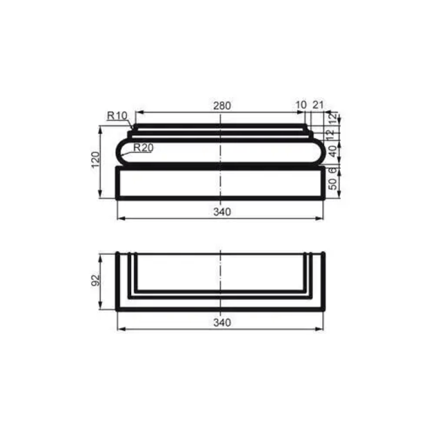 Detalė Pilaster PC104 base