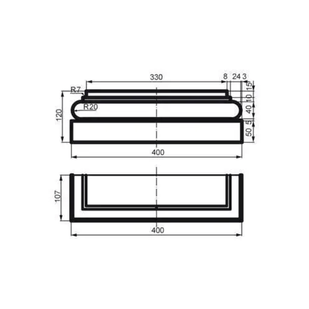 Detalė Pilaster PC105 base