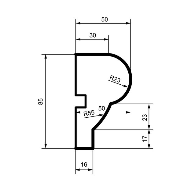 Sieninis dekoras Molding MC104 (2.00 m)