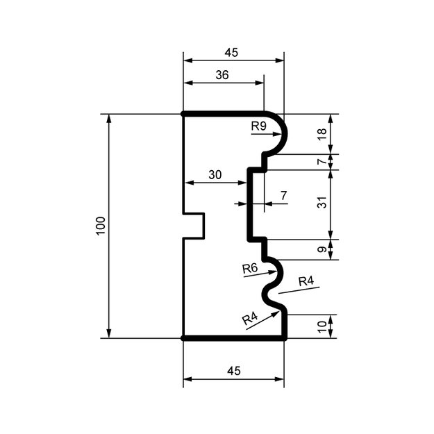 Sieninis dekoras Molding MC108 (2.00 m)