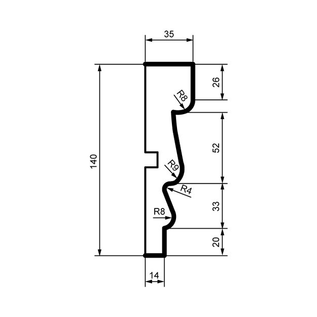 Sieninis dekoras Molding MC119 (2.00 m)