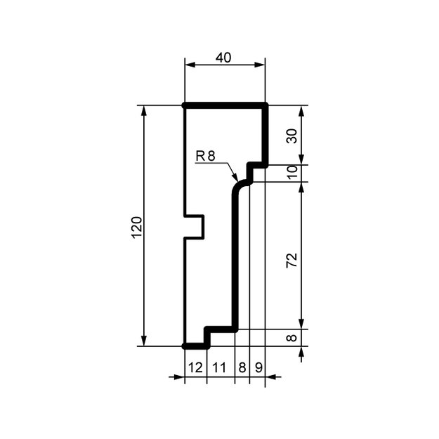 Sieninis dekoras Molding MC155 (2.00 m)