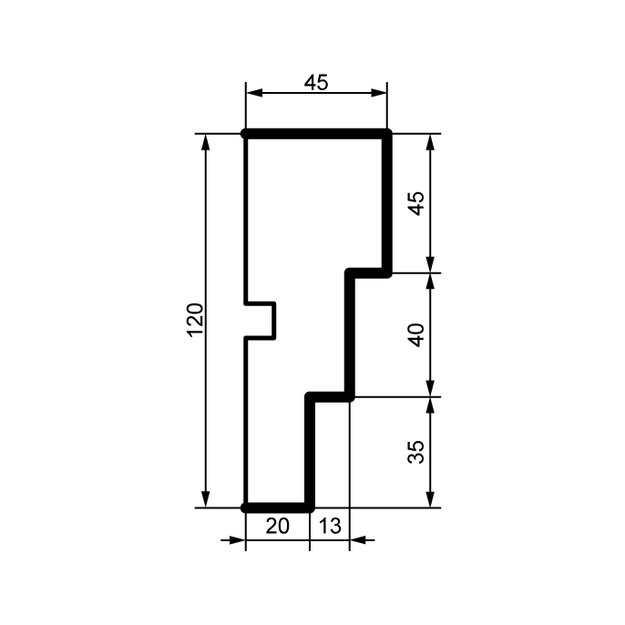 Sieninis dekoras Molding MC157 (2.00 m)